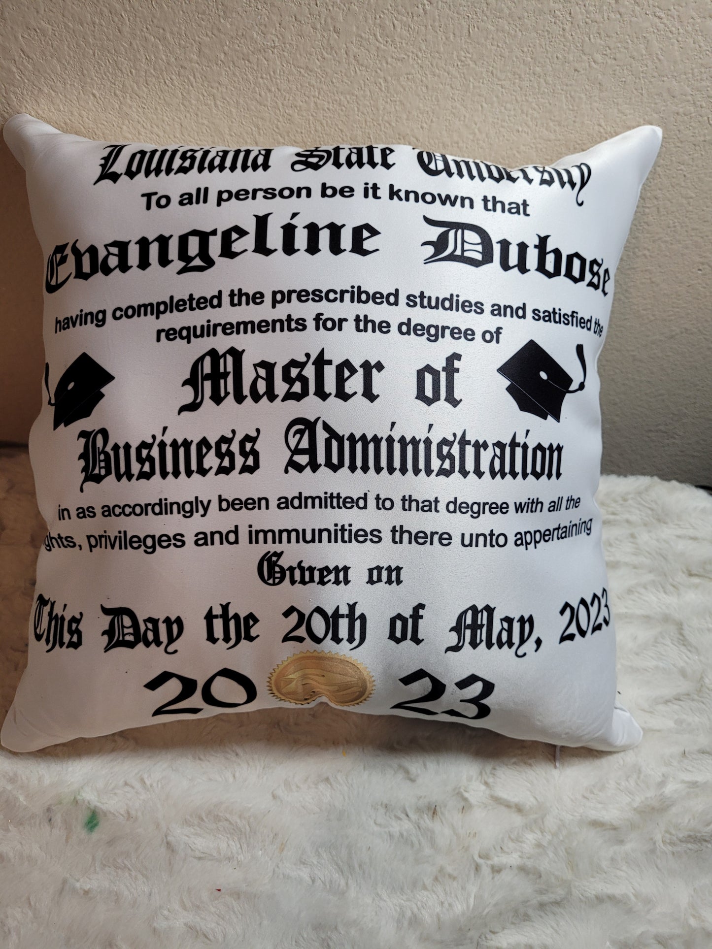 Graduation/Diploma Pillow