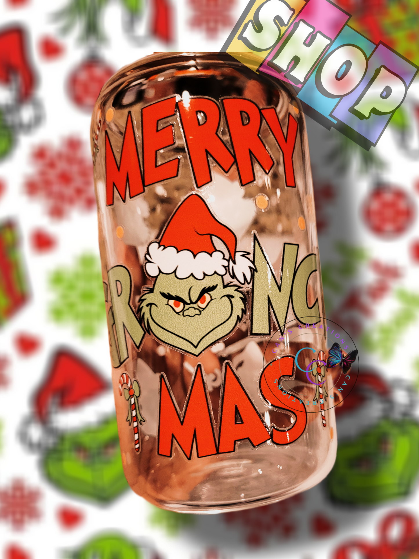 Grinchmas Glass Can