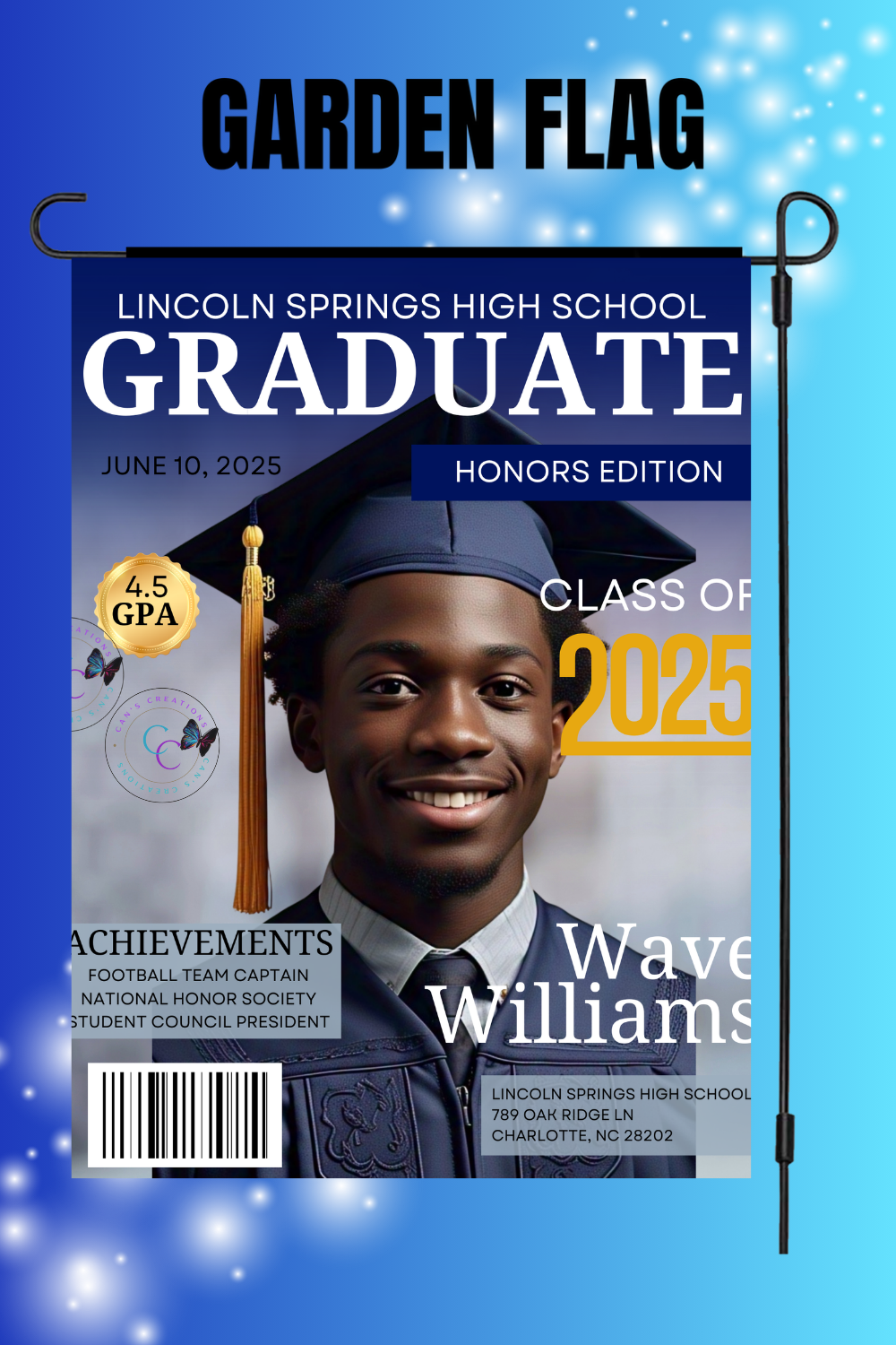 Graduation Garden Flags