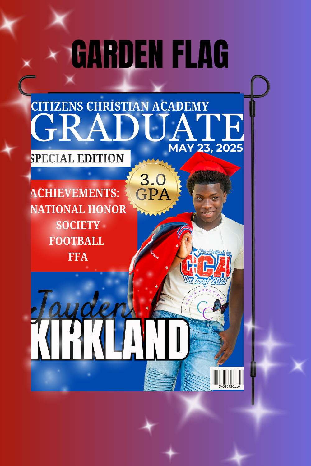 Graduation Garden Flags